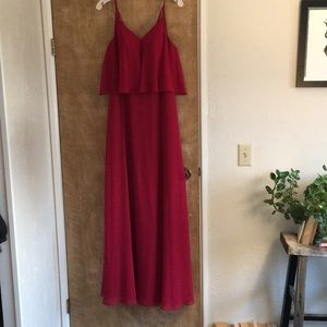 Azazie Floor Length Chiffon Bridesmaid Dress